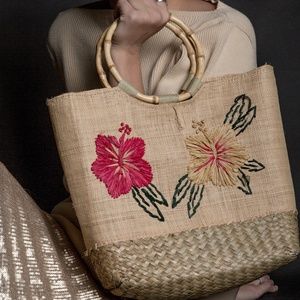 Inherited from Grandma - Rustic Handbag with decor